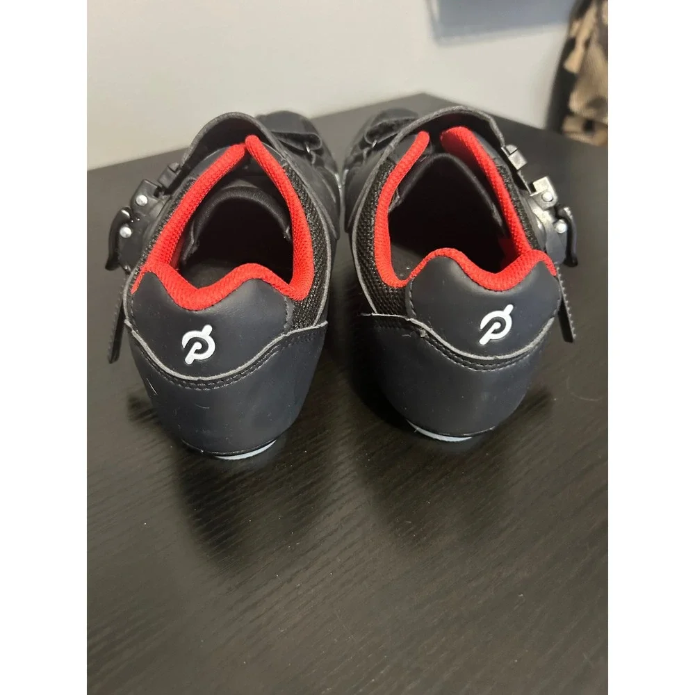 Peloton‎ Cycling Shoes Black Red Women 8 EU 39 with Look Delta Cleats